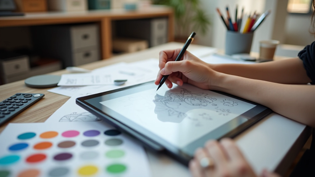Digital illustration tablet and creative tools