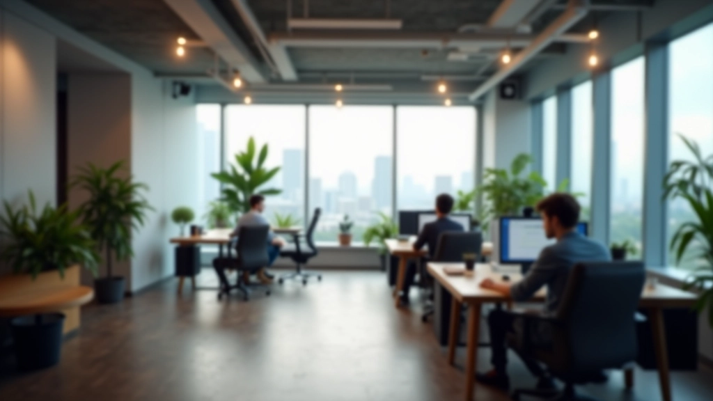 Creative professionals collaborating in modern design studio in Kuala Lumpur with workspace setup
